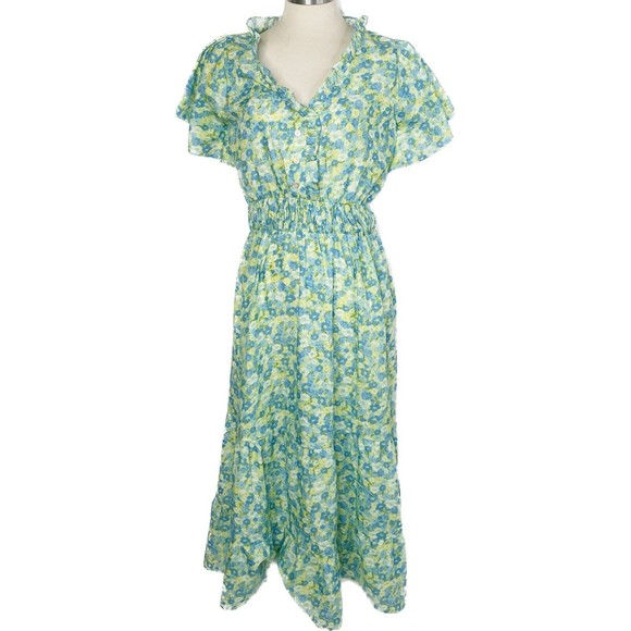 The Impeccable Pig Sz S Floral Prairie Style Dress - Picture 1 of 12
